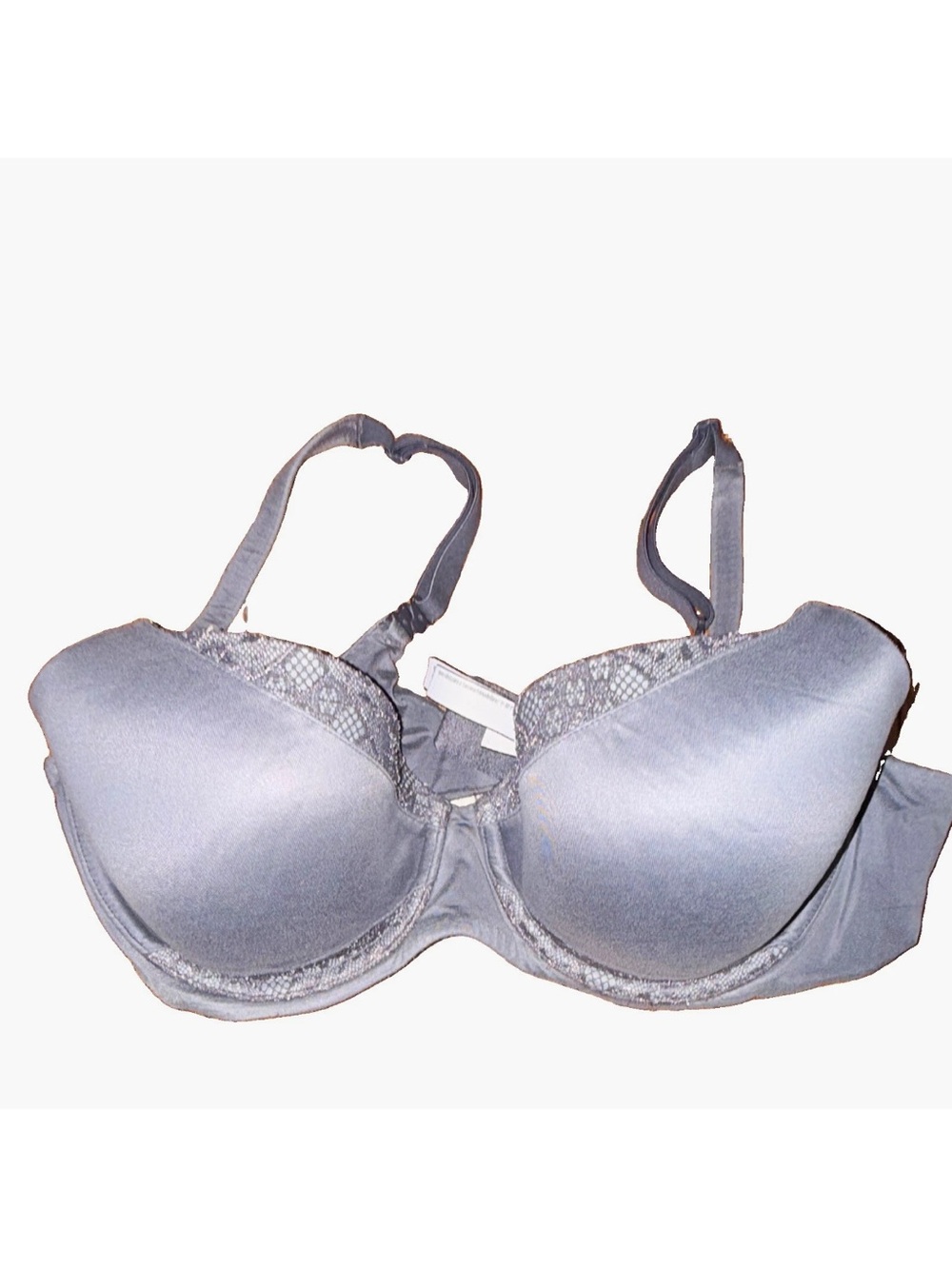 Victorias Secret Everyday Light Gray Underwire Bra with Lace Trim